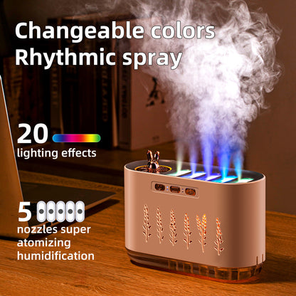 Green Dynamic Color Changing Humidifier - Sound Control & Auto Shut-Of