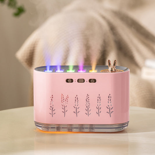 Pink Dynamic Color Changing Humidifier - Sound Control & Auto Shut-Of