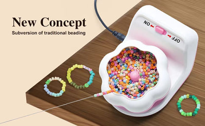 Gray DIY Electric Bead Spinner - Jewelry Making Tool with USB Charging