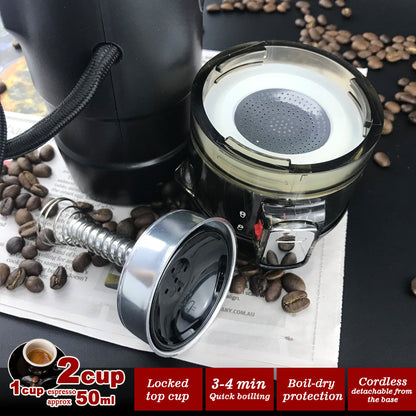 12V Car Espresso Moka Coffee Maker Set Espresso In Car Coffee Machine With 2Cups