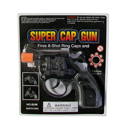2x Plastic 8 shots toy cap gun with 144 free caps
