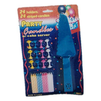 4 Sets of Party candles with Cake server sets