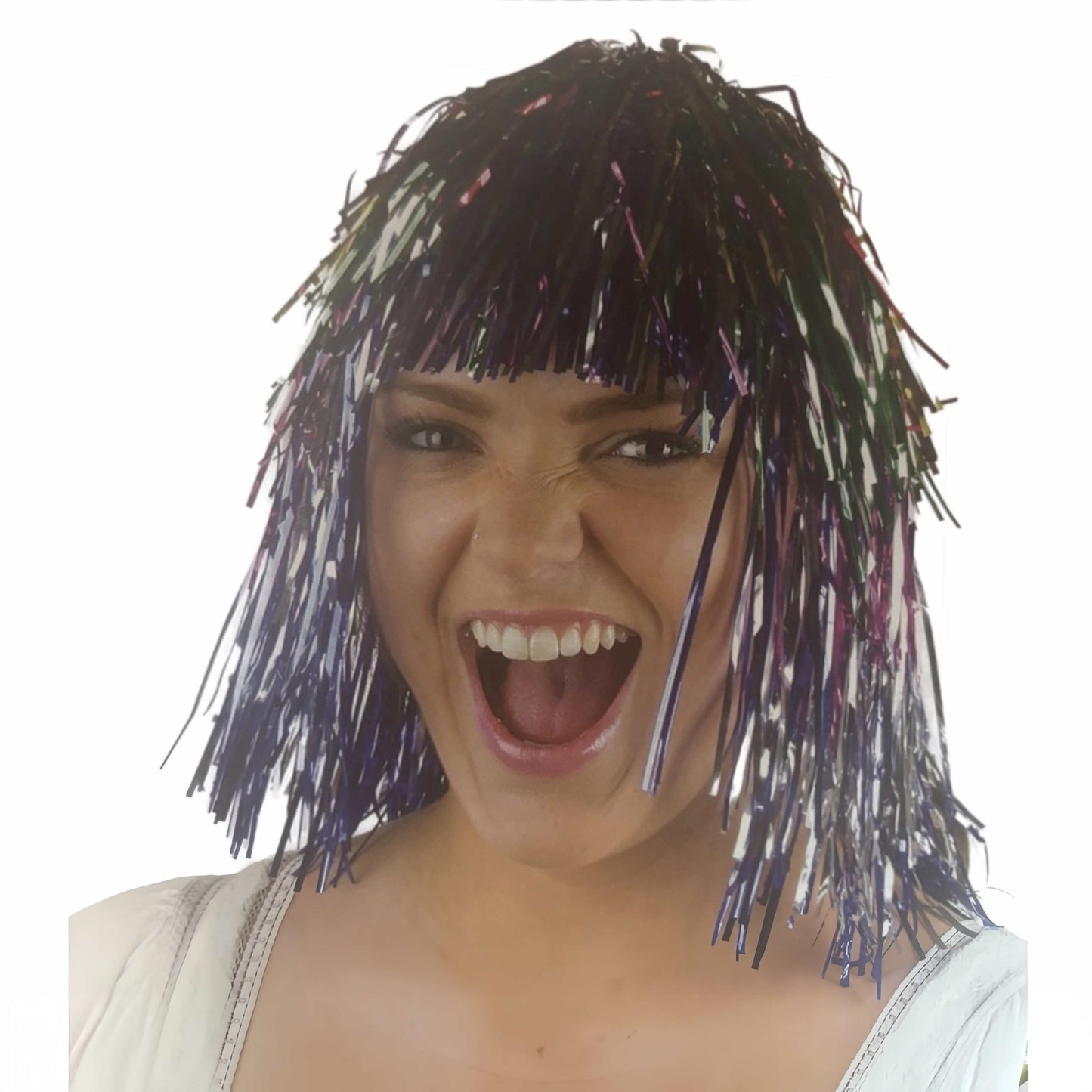 Tinsel wig-multi colours