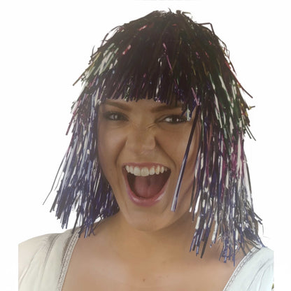 Tinsel wig-multi colours