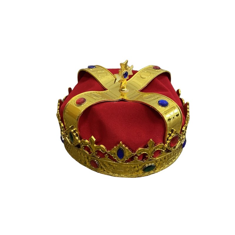 Deluxe Kings or Queens Crown Hat with Gems