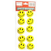Smiley face badges - Large 5.5cm