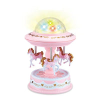 Pink Music Box Musical Carousel Horse LED Carousel Toy Child Birthday Xmas Gift
