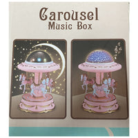 Pink Music Box Musical Carousel Horse LED Carousel Toy Child Birthday Xmas Gift