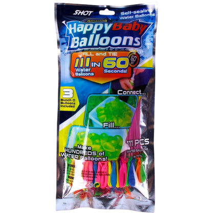 6 x Bunches Of water Balloons total 111 pack Rapid-Filling Self-Sealing Water Balloons