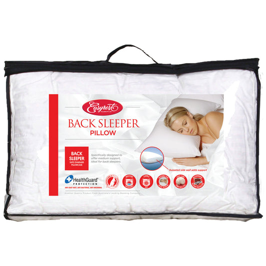 Easy Rest Fibre Ball Fill Back Sleeper Pillows Machine Washable