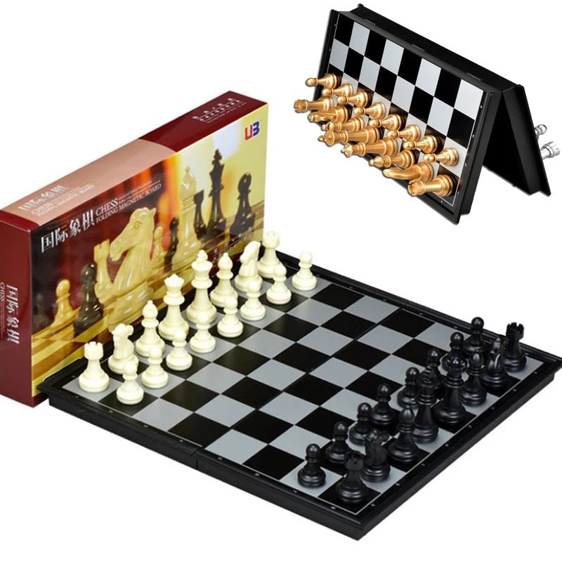 Chess game set with magnet box - Black and white