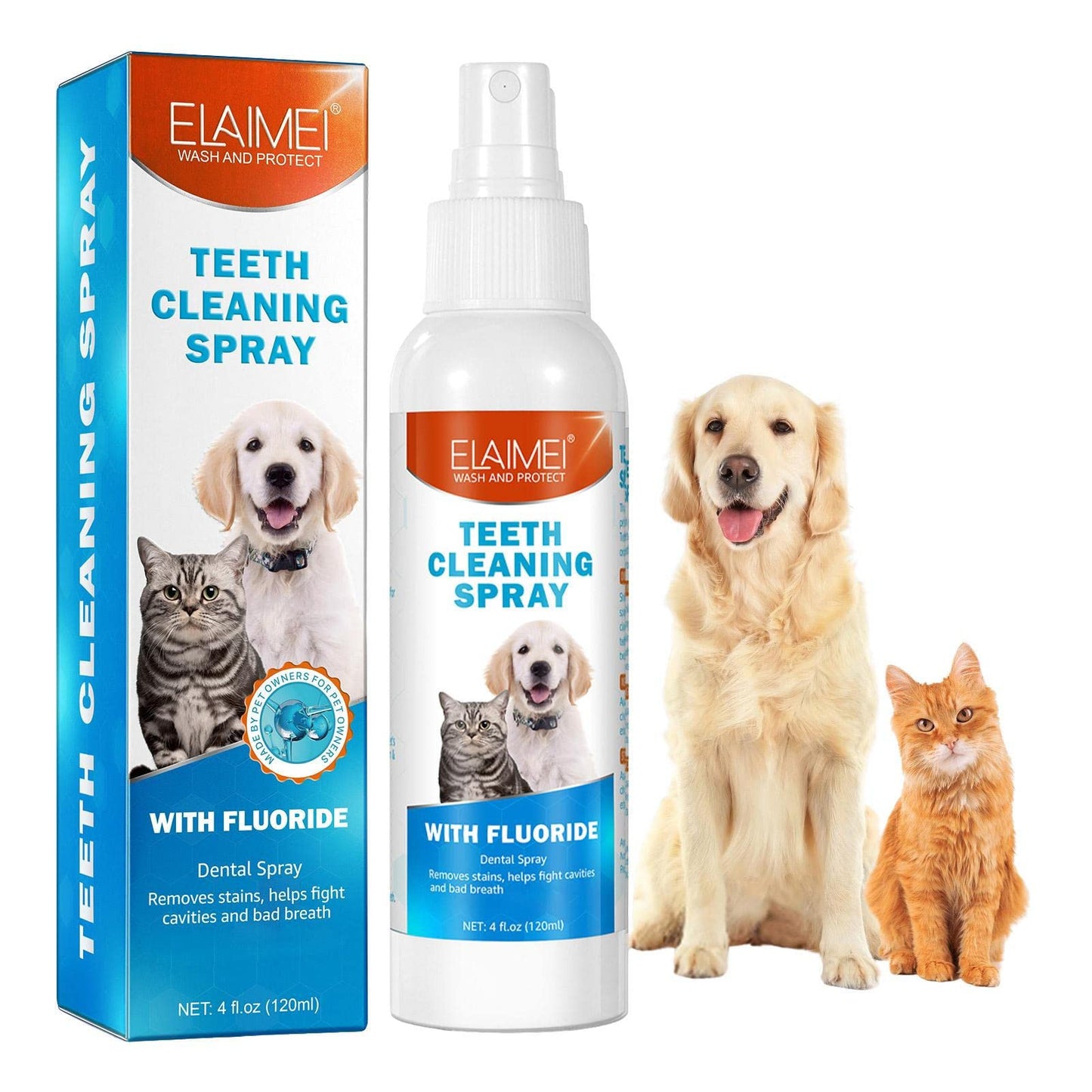 2 Pcs Pet Oral Breath Freshener Spray 120ML EACH