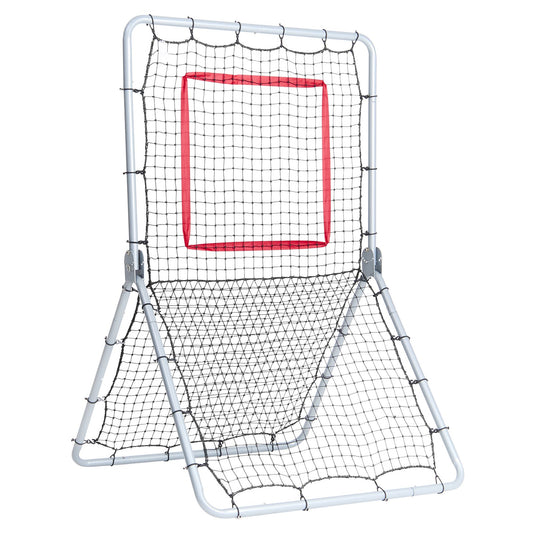 VEVOR Baseball And Softball Rebounder Net, 3.5 x 6 ft PitchBack Baseball Pitching Nest, Softball Pitchback Net, Fielding Trainer, Bounce Back Net for Fielding/Throwing Practice, 5 Adjustable Angles
