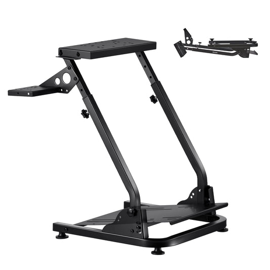 VEVOR Racing Wheel Stand, Adjustable & Foldable Simulator Stand for Logitech G29 G27 G920 G923, Thrustmaster T300RS T300GT T248 TS-PC TSXW Gaming Cockpit,Pedals Simulator NOT Included