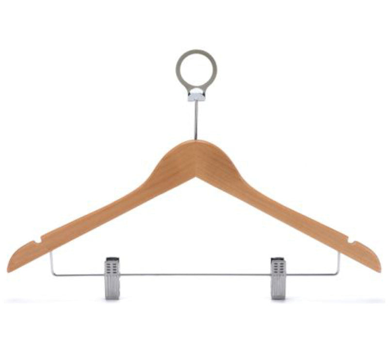 Anti-theftWooden Cloth Hanger - Natural Wood