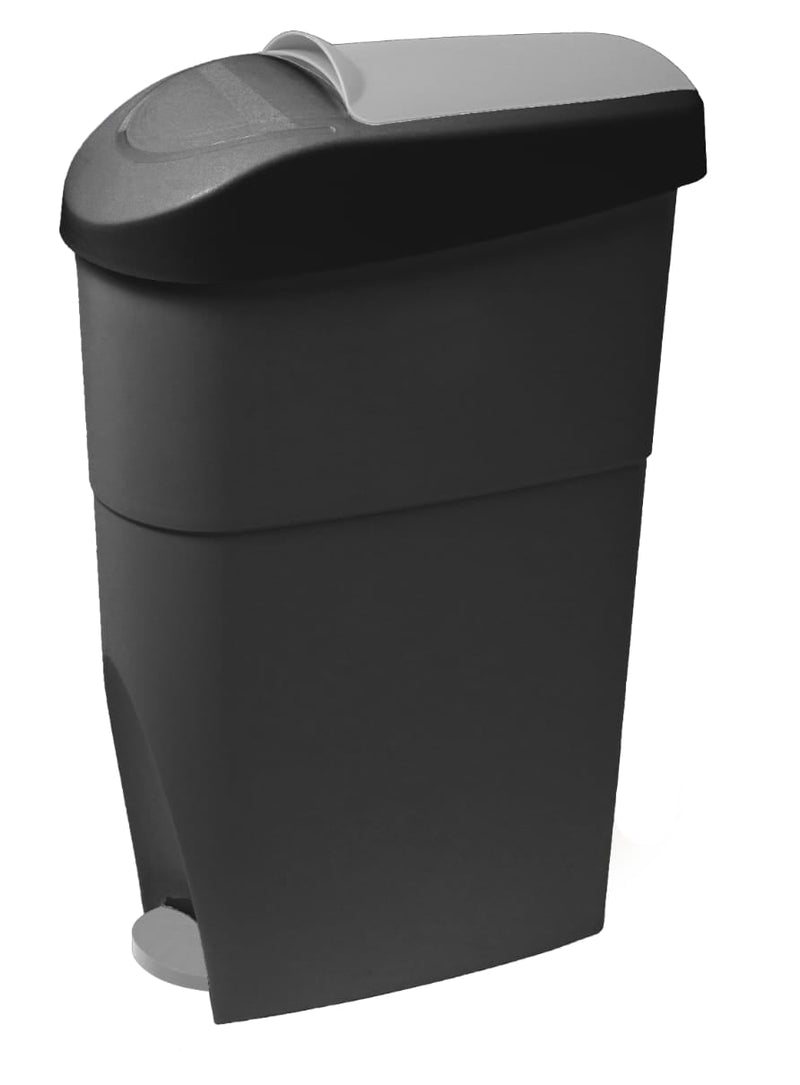 Sanitary Bin with Paddle Black and Gray - 18L