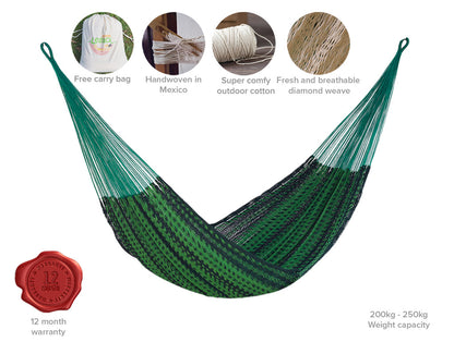 Outdoor undercover cotton Mayan Legacy hammock King size Jardin