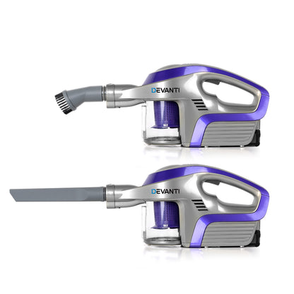 Devanti Handheld Vacuum Cleaner Bagless Cordless 150W Purple