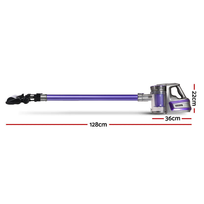 Devanti Handheld Vacuum Cleaner Cordless Roller Brush Head 150W Purple