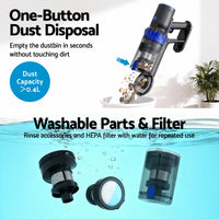 Devanti Stick Vacuum Cleaner Brushless Cordless 350W Blue