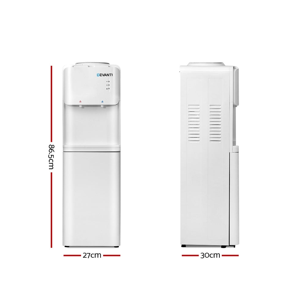Devanti Water Cooler Dispenser Stand 22L White - Hot & Cold