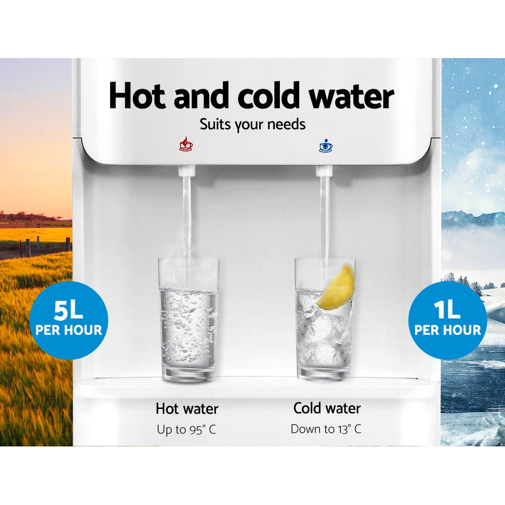 Devanti Water Cooler Dispenser Stand 22L White - Hot & Cold