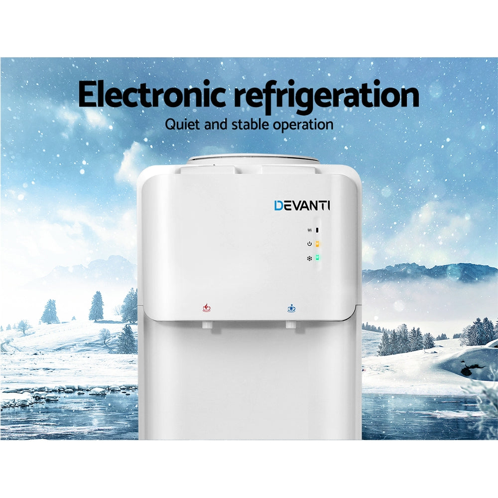 Devanti Water Cooler Dispenser Stand 22L White - Hot & Cold