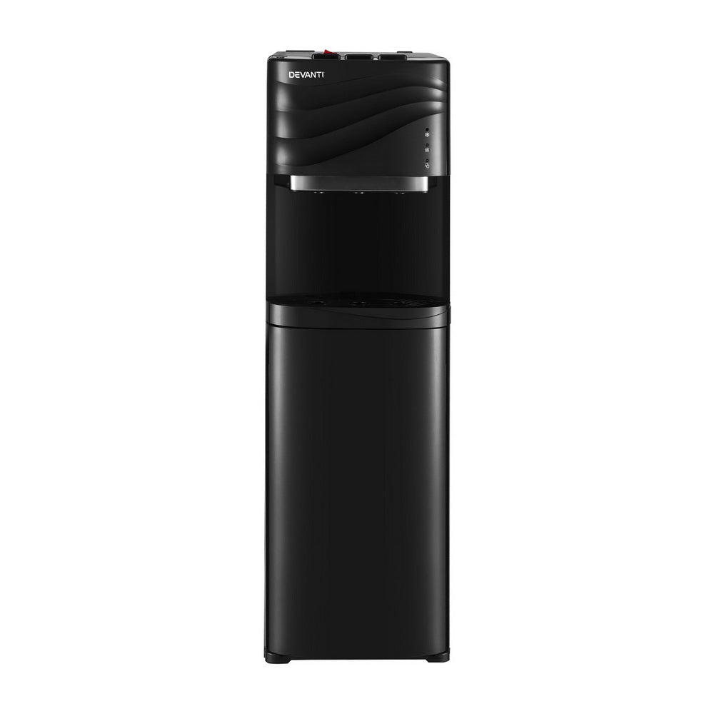 Devanti Water Cooler Dispenser Bottom Load Black - Hot & Cold