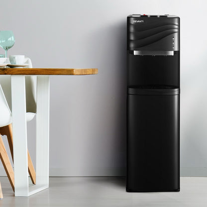 Devanti Water Cooler Dispenser Bottom Load Black - Hot & Cold