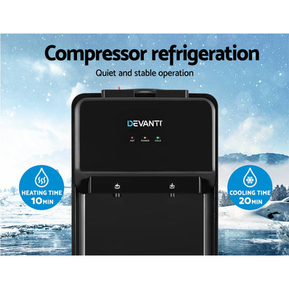 Devanti Water Cooler Dispenser Bench Top 22L Black - Hot & Cold