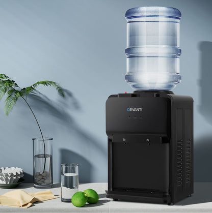 Devanti Water Cooler Dispenser Bench Top 22L Black - Hot & Cold