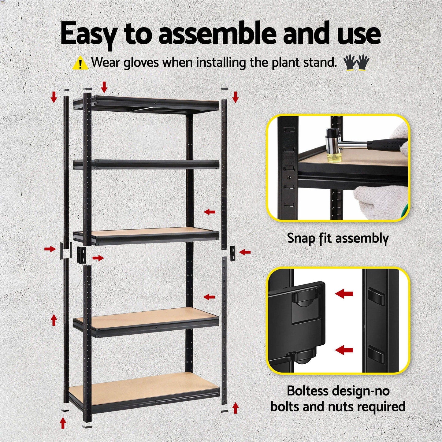 Giantz Garage Shelving 1.5X0.7m Warehouse Shelves Storage Rack Pallet Racking
