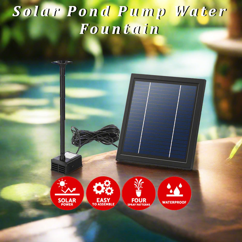 Gardeon Solar Pond Pump Submersible Water Fountain Kit 6.1FT