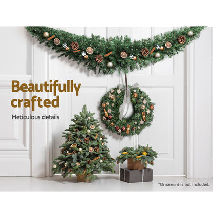 Jingle Jollys 1.8m Christmas Garland Xmas Decorations Green Wedding Party