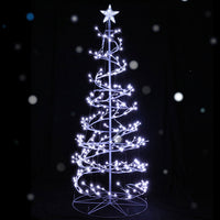Jingle Jollys Christmas Tree 1.8M 6FT LED Xmas Decoration Cold White Lights