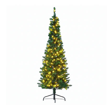 Jingle Jollys 1.8m Pre-Lit Christmas Tree Slim Pencil Xmas Tree Corner Tree