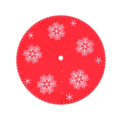 Jingle Jollys Christmas Tree Skirt 90cm Snowflake Ornaments Party Decorations