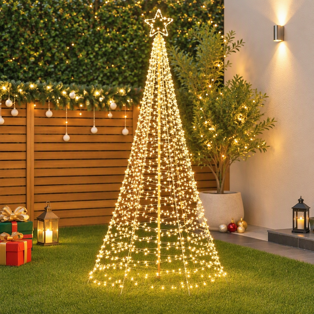 Jingle Jollys Solar Christmas Tree 3.6m 800 LED Net Lights Xmas Trees Decoration