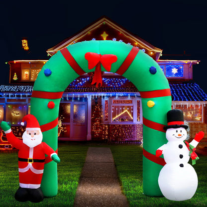 Jingle Jollys Christmas Inflatable Archwary 2.8M Illuminated Decorations