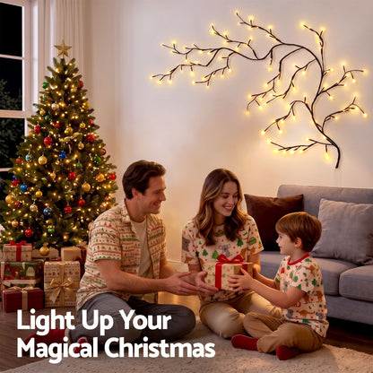 Jingle Jollys Christmas Willow Vine Lights Branch LED Fairy DIY Wall Decor 1.8m Warm White