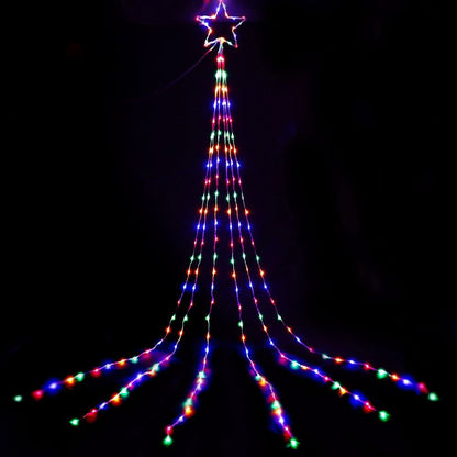 Jingle Jollys 3m Solar Christmas Lights Outdoor Fairy Waterfall Star Multicolour
