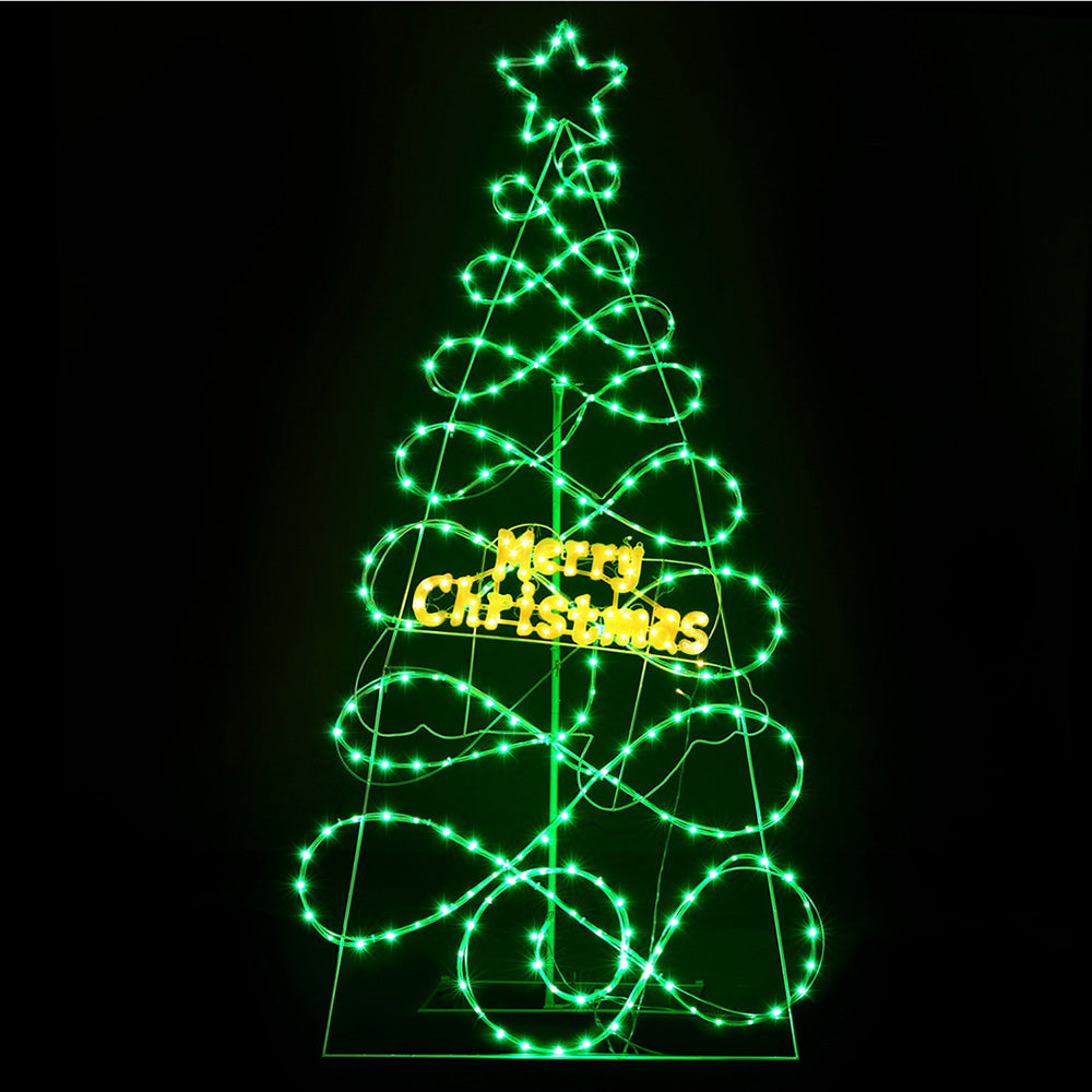 Jingle Jollys Christmas Tree 1.7m 230 RGB LED Motif Lights Xmas Trees Decoration