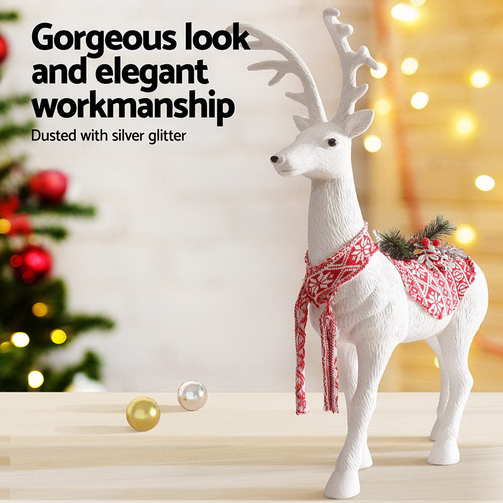 Jingle Jollys Christmas Reindeer 80cm Glitter Deer Ornaments Party Decorations