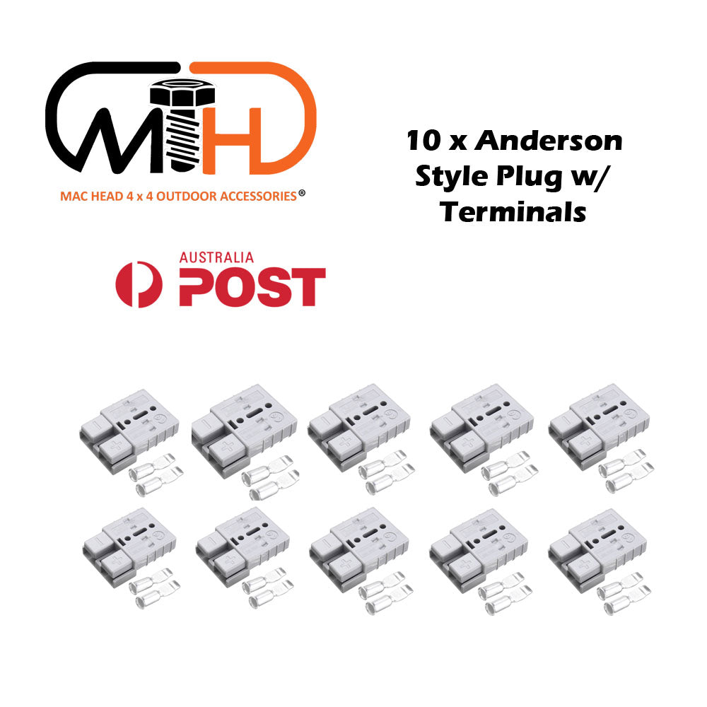 10x Anderson Style Plug connector 50AMP Caravan Trailer Solar 6AWG GREY