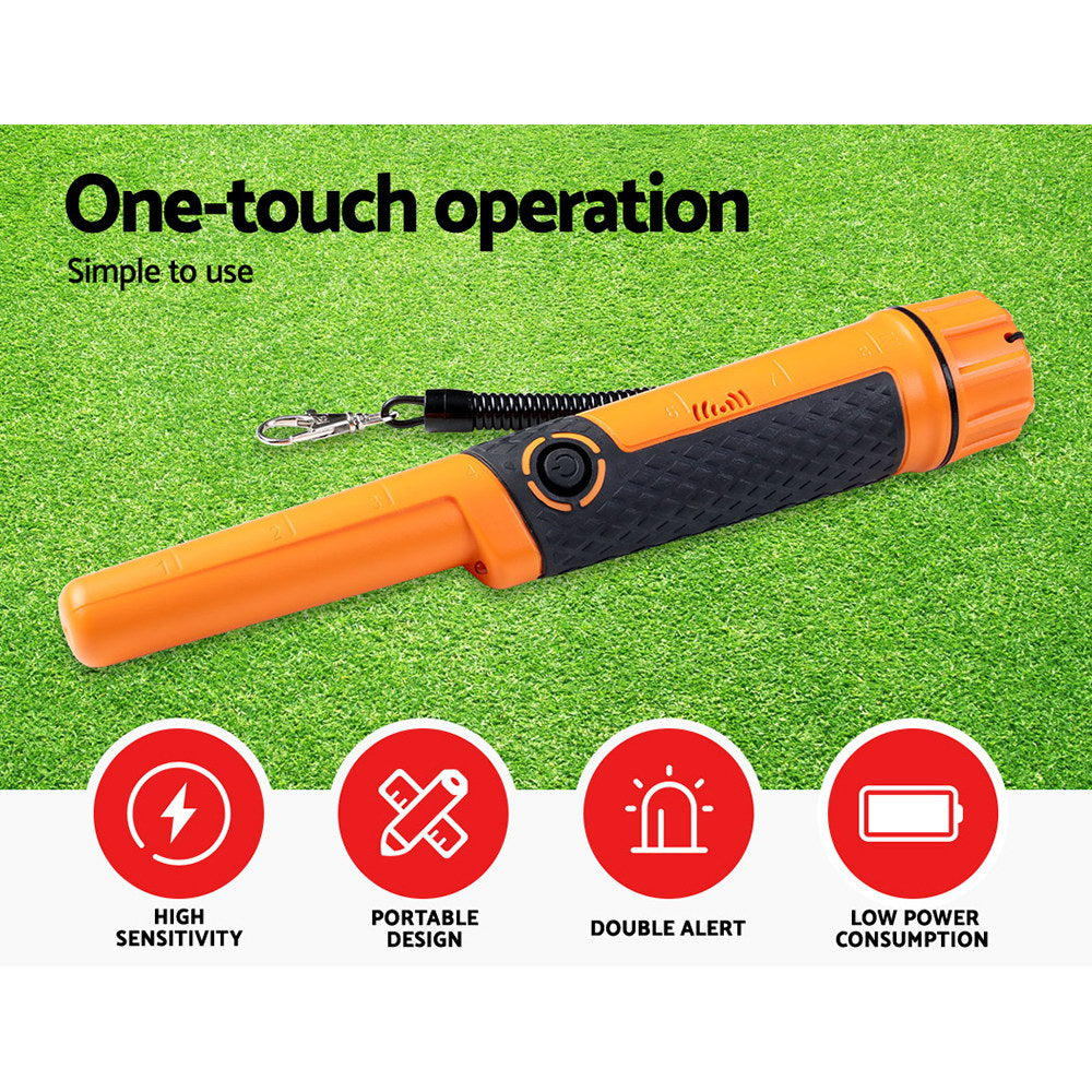 Metal Detector 40MM Sensitive Handheld Pinpointer Waterproof Automatic Hunter Orange