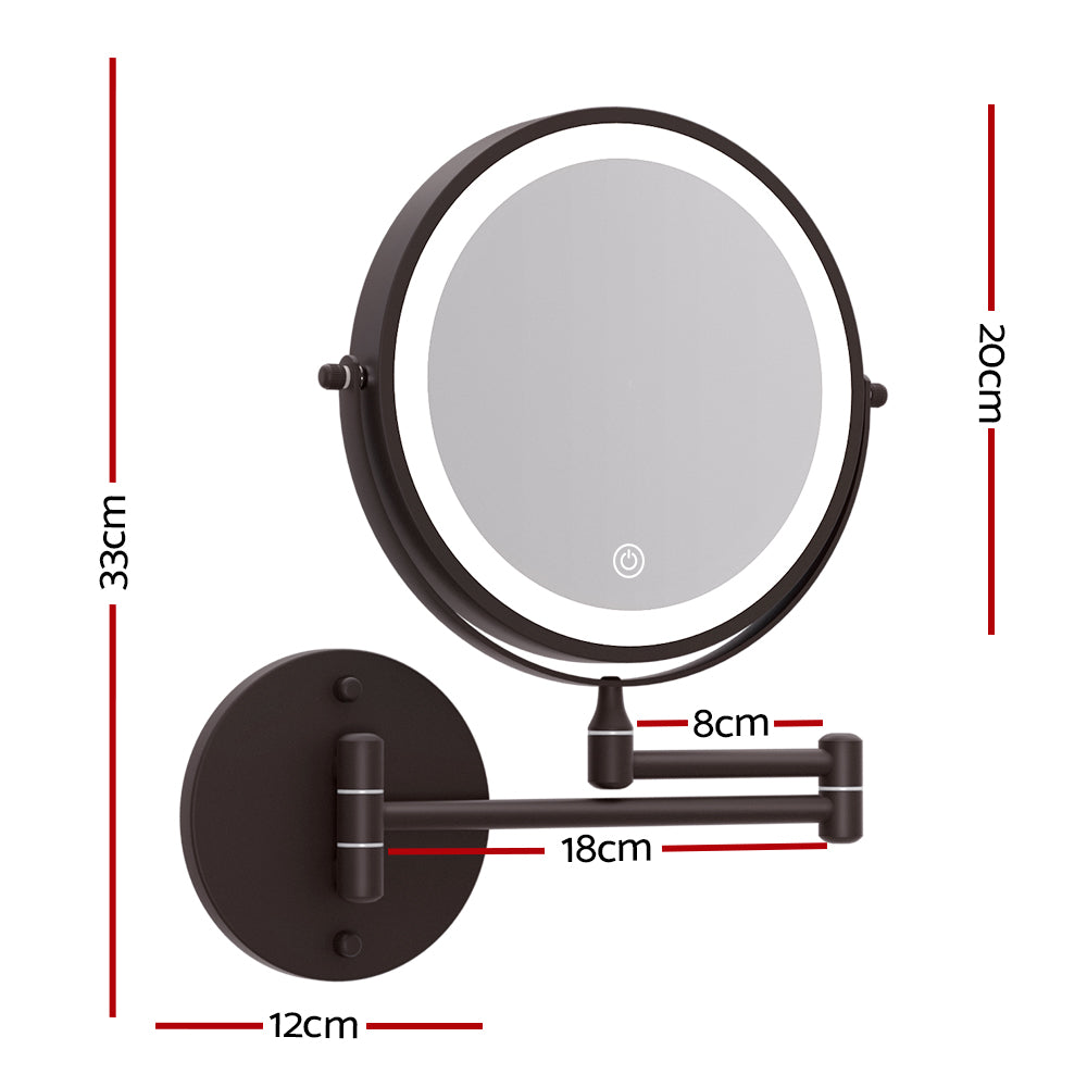 Embellir Extendable Makeup Mirror 10X Magnifying Double-Sided Bathroom Mirror BR