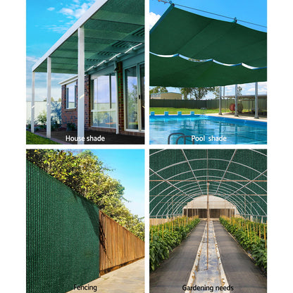 Instahut 70% Shade Cloth 1.83x20m Shadecloth Sail Heavy Duty Green