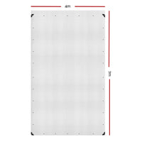 Instahut Tarp Tarpaulin 4x7m Canvas Heavy Duty Camping Cover Clear