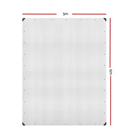 Instahut Tarp Tarpaulin 5x6m Canvas Heavy Duty Camping Cover Clear