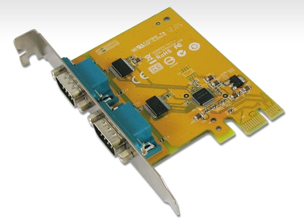 SUNIX PCIE 2 Port Serial Card Full Height Expansion RS-232 - It is compatible with PCI Express x1, x2, x4, x8 and x16 lane